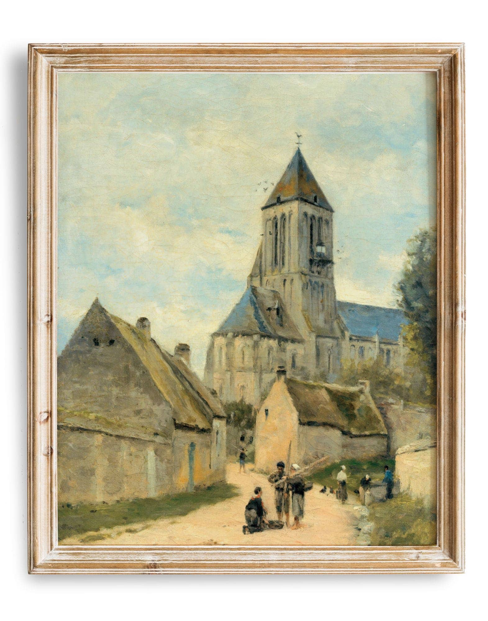 Vintage Cathedral Church Art Print: 8x10 inch