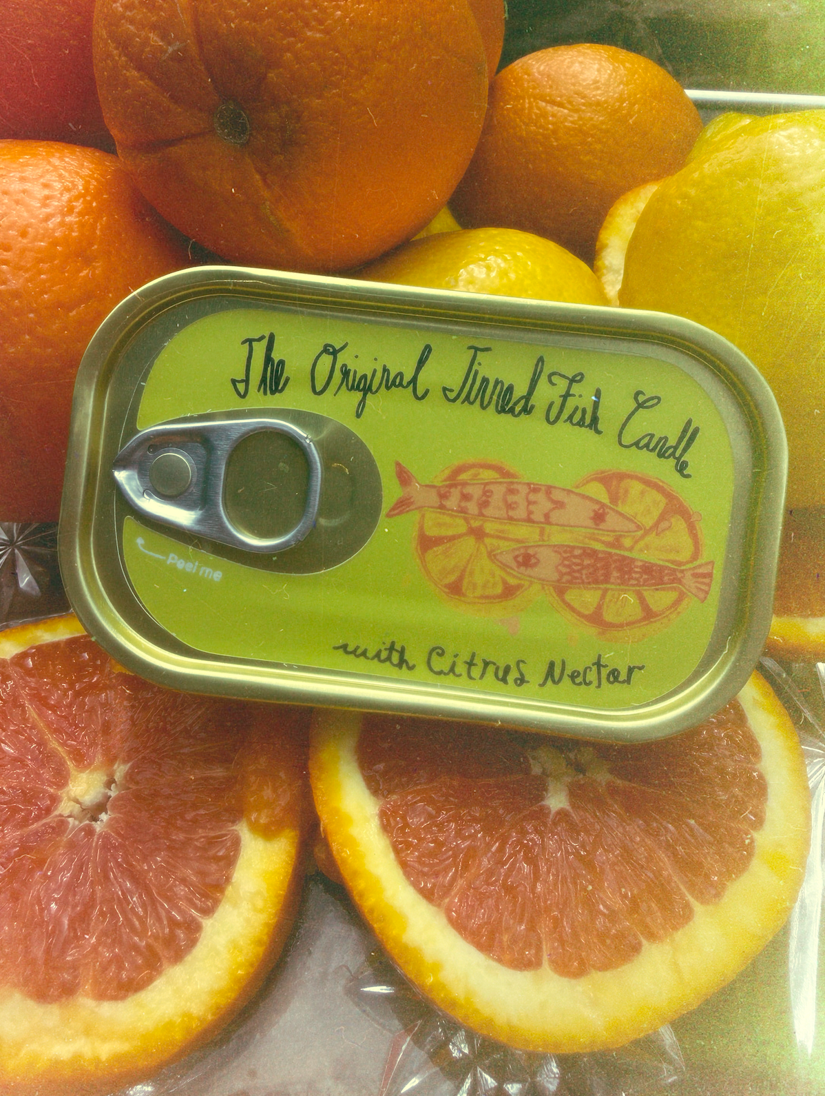 Tinned Fish Candle - Citrus Nectar Soy Wax Summer Gift