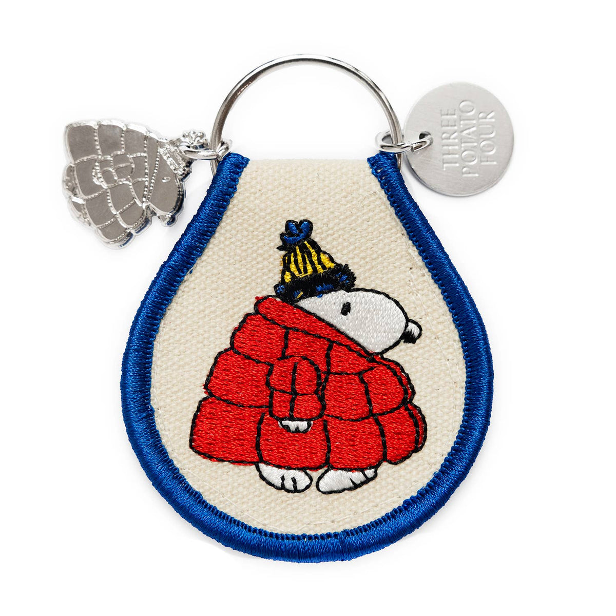 3P4 x Peanuts® - Snoopy Puffy Coat Patch Keychain + Charm
