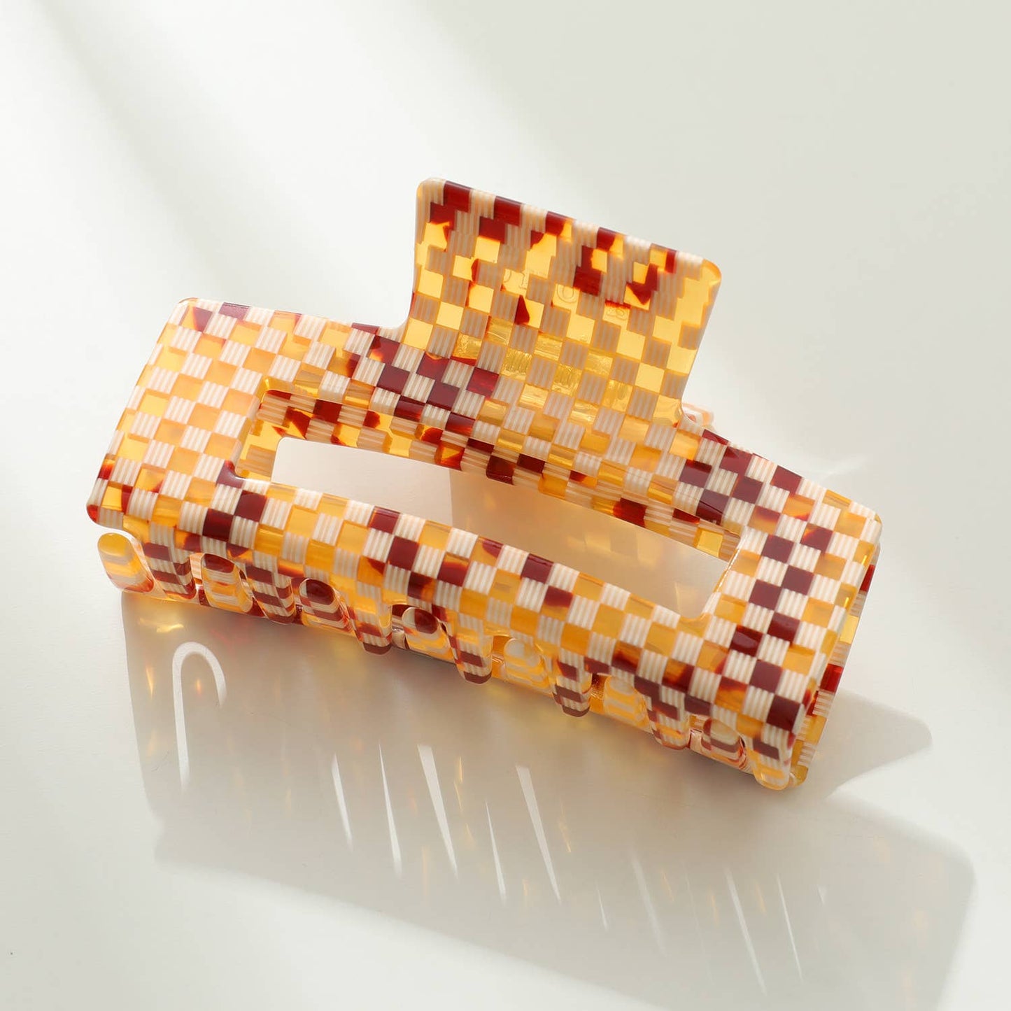 Golden Checkerboard | Assorted Large Claw Clips