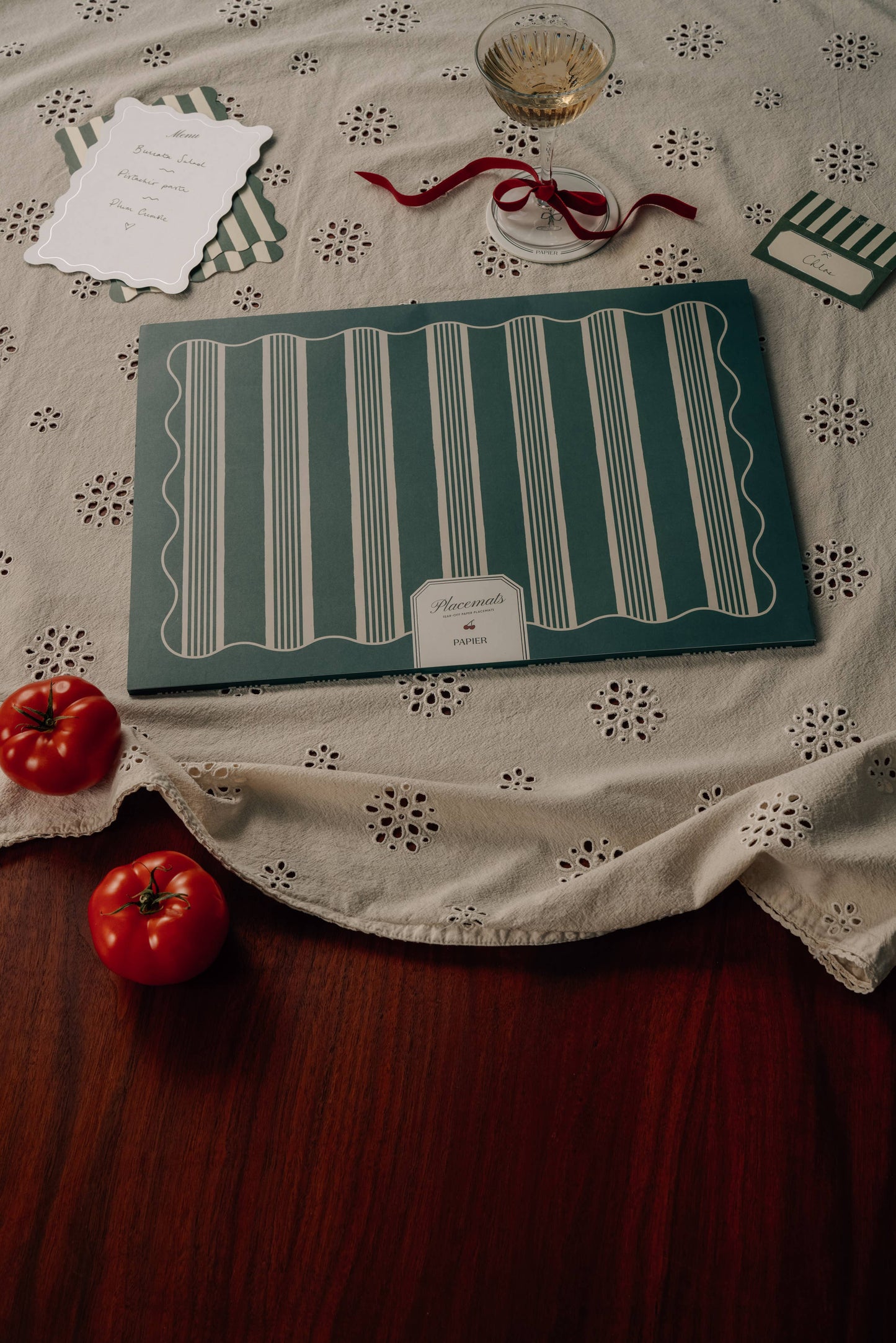 Placemat Pad Set of 40 - Stripes & Bites