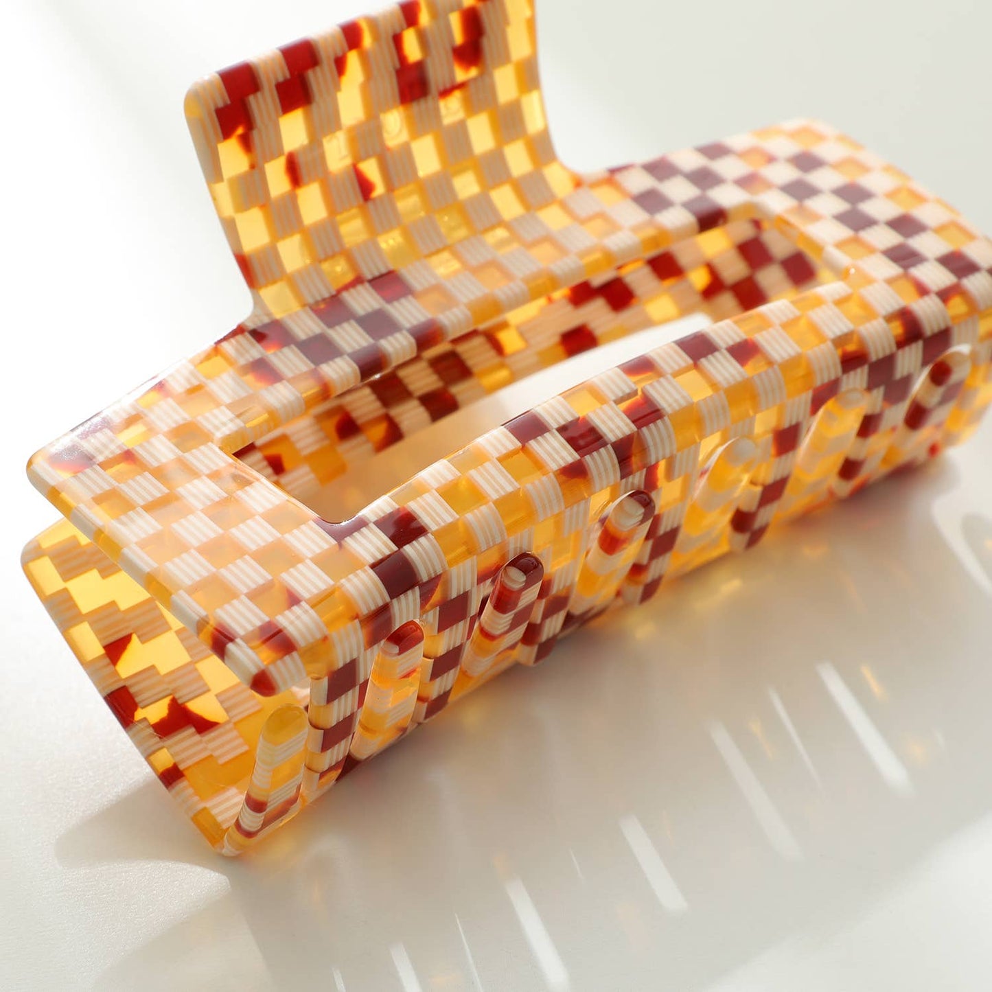 Golden Checkerboard | Assorted Large Claw Clips