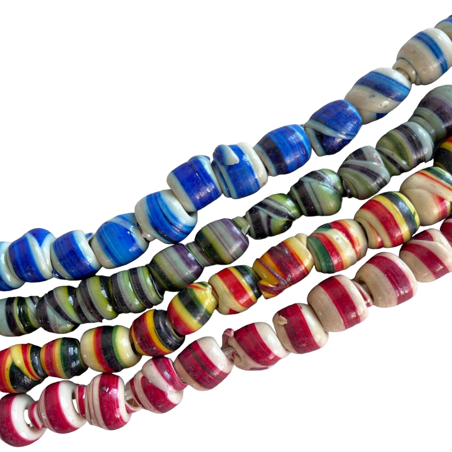 Recycled Cassette Tape Bead Strand Mixed