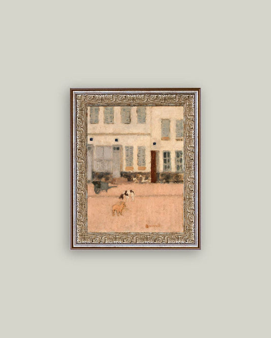 Two Dogs in Deserted Street: 12x16