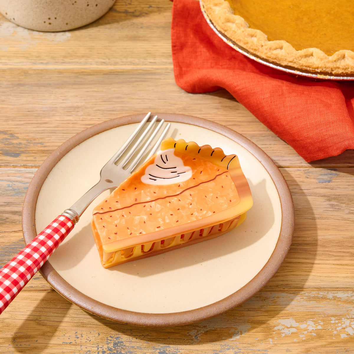Large Pumpkin Pie Hair Claw Clip