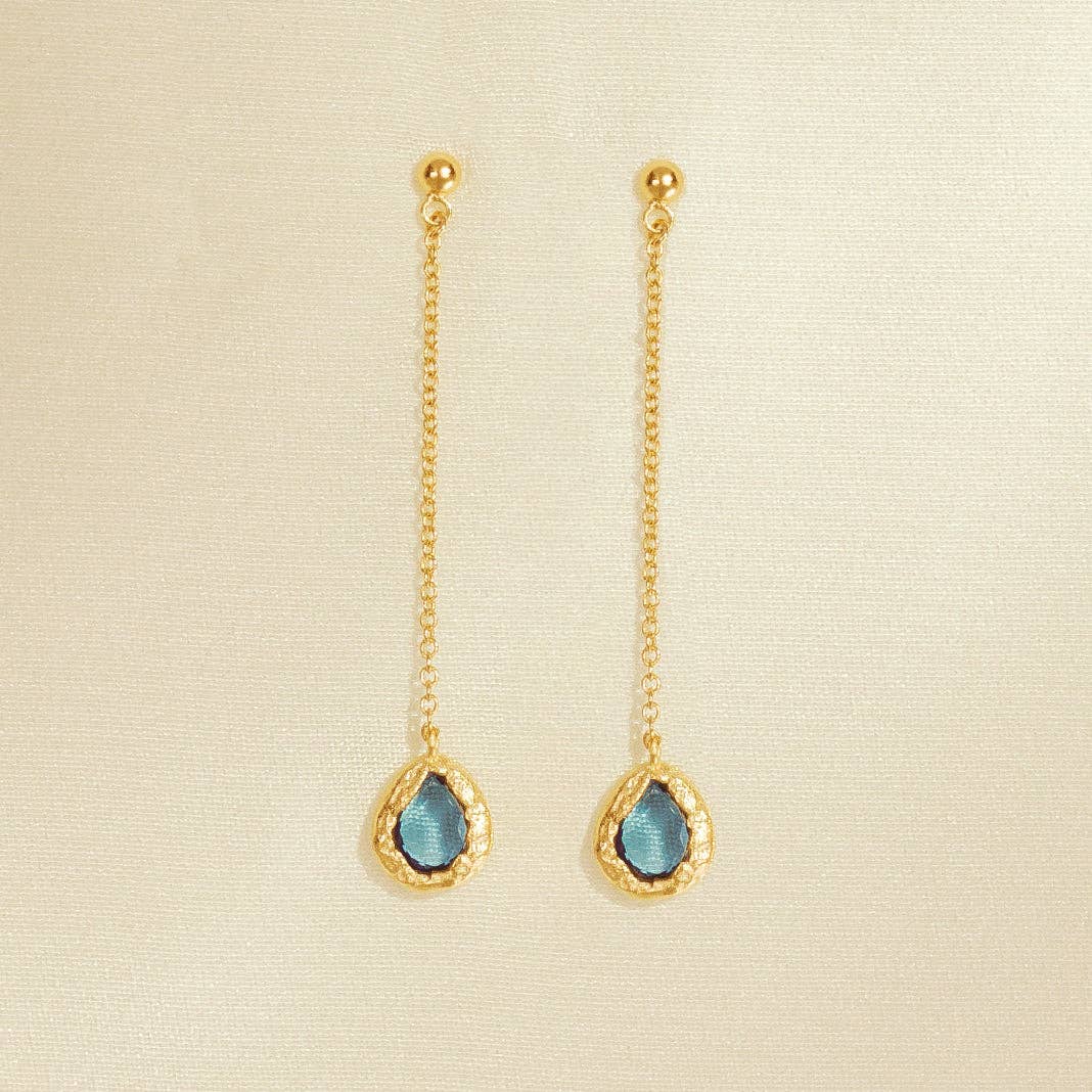 Lysia Blue Long Earrings