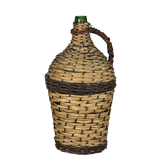 Wicker Covered Wine Bottle: Medium