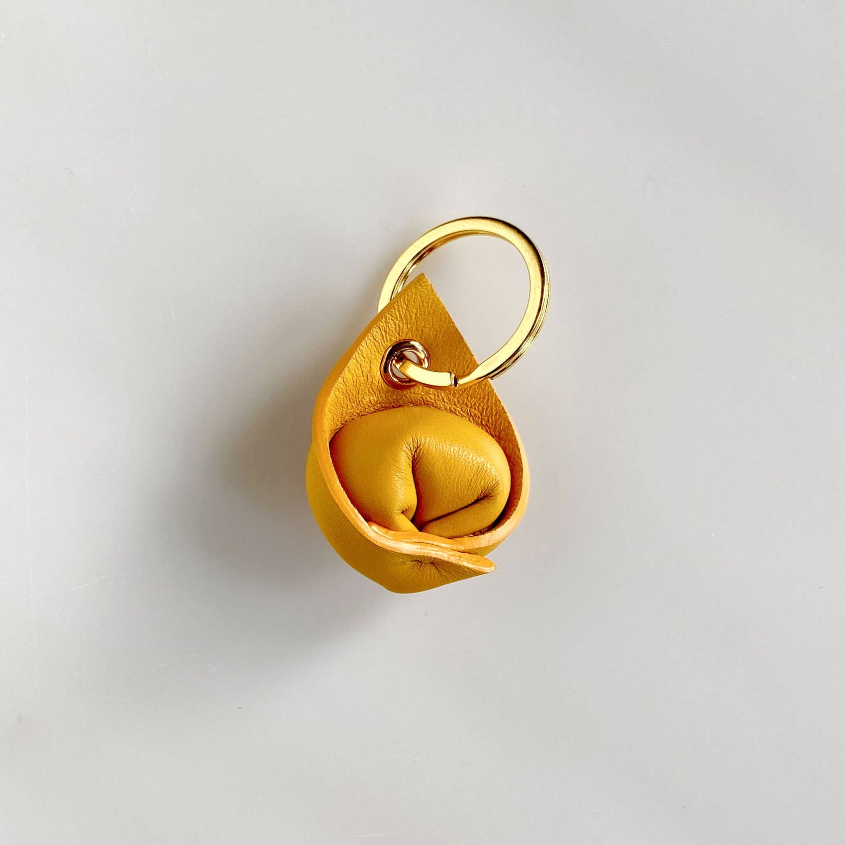 Tortellini Leather Keychain - Egg Yolk