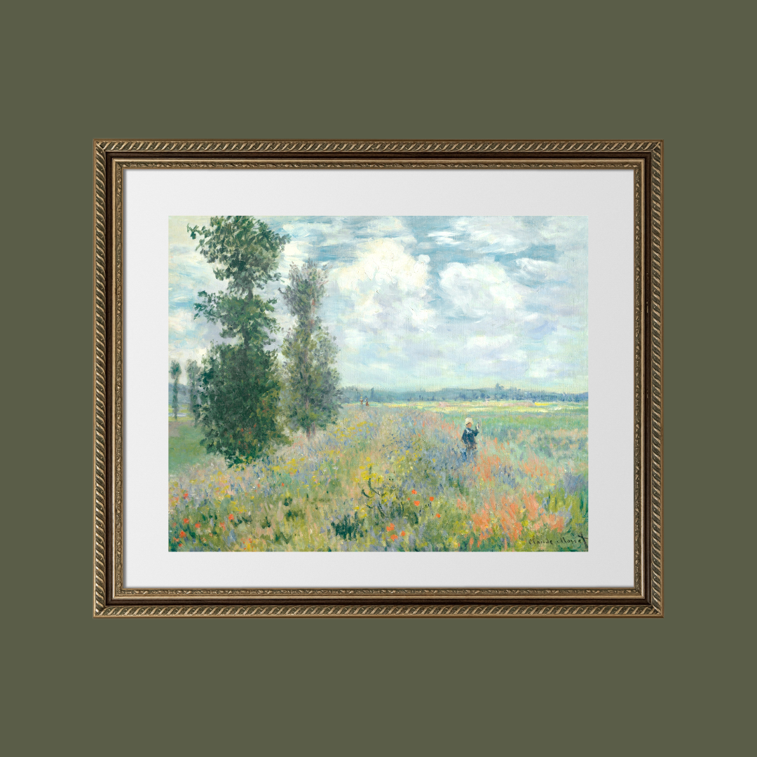 Poppy Fields Near Argenteuil Antique Art Print