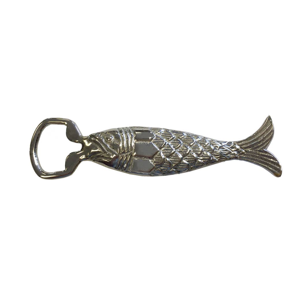 Nickel-Plated Brass Fish Bottle Opener | Barware | Kitchen