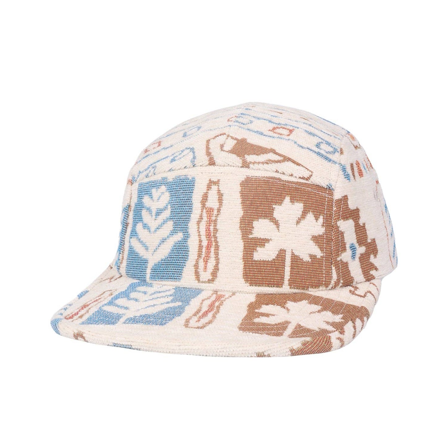 Hatphile Nature Inspired Pattern 5 Panel Hat: Beige
