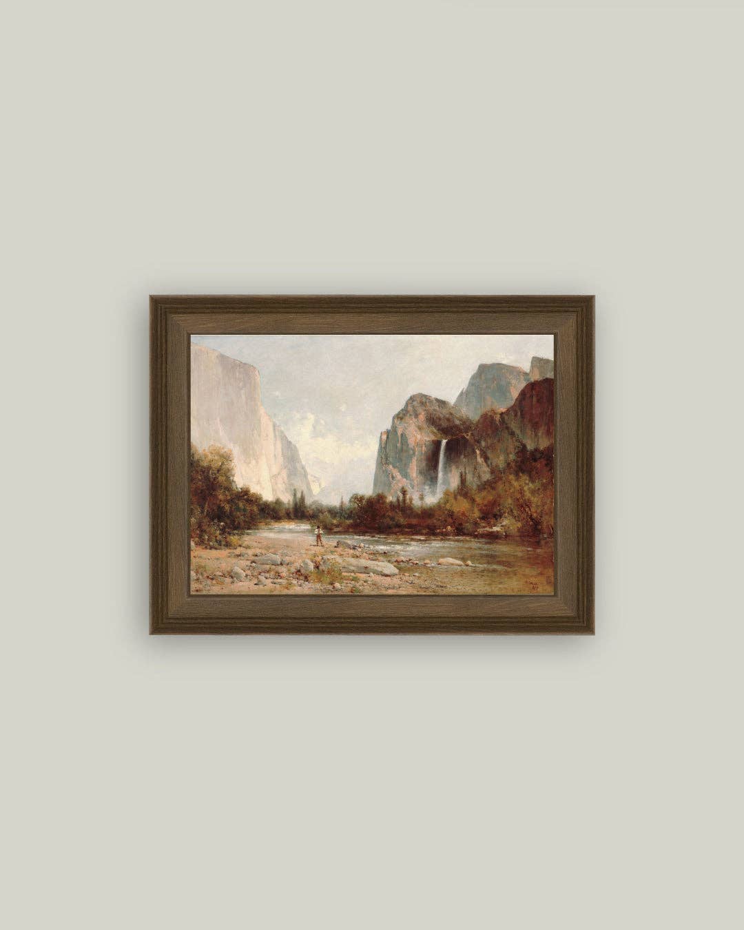 Yosemite, Bridal Veil Falls Framed Antique Art