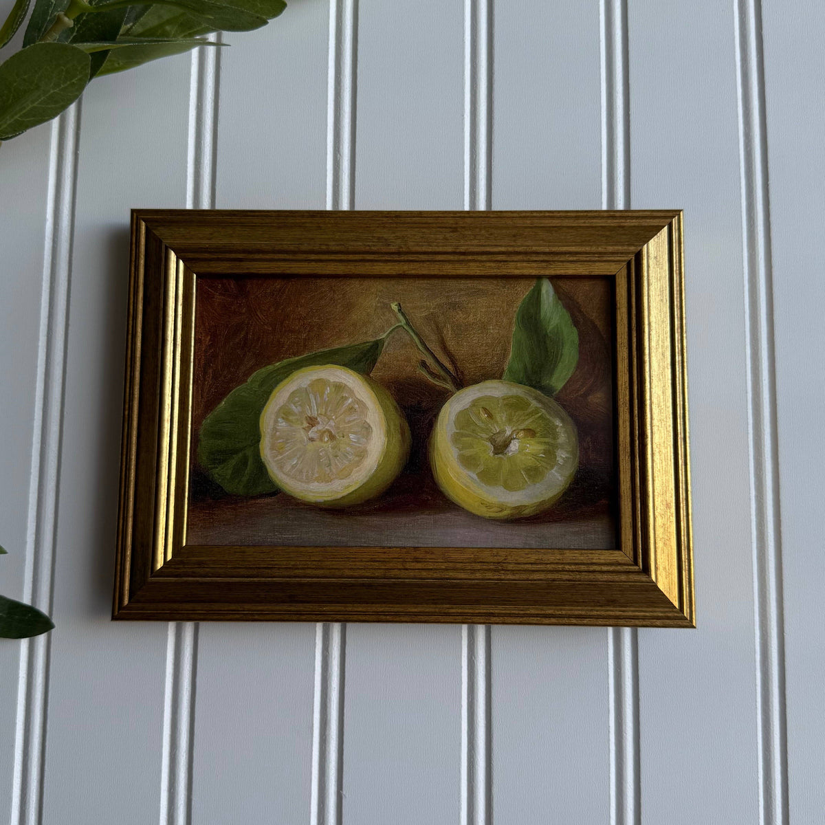 Vintage Style Lemon Still Life Art Print gallery wall Framed