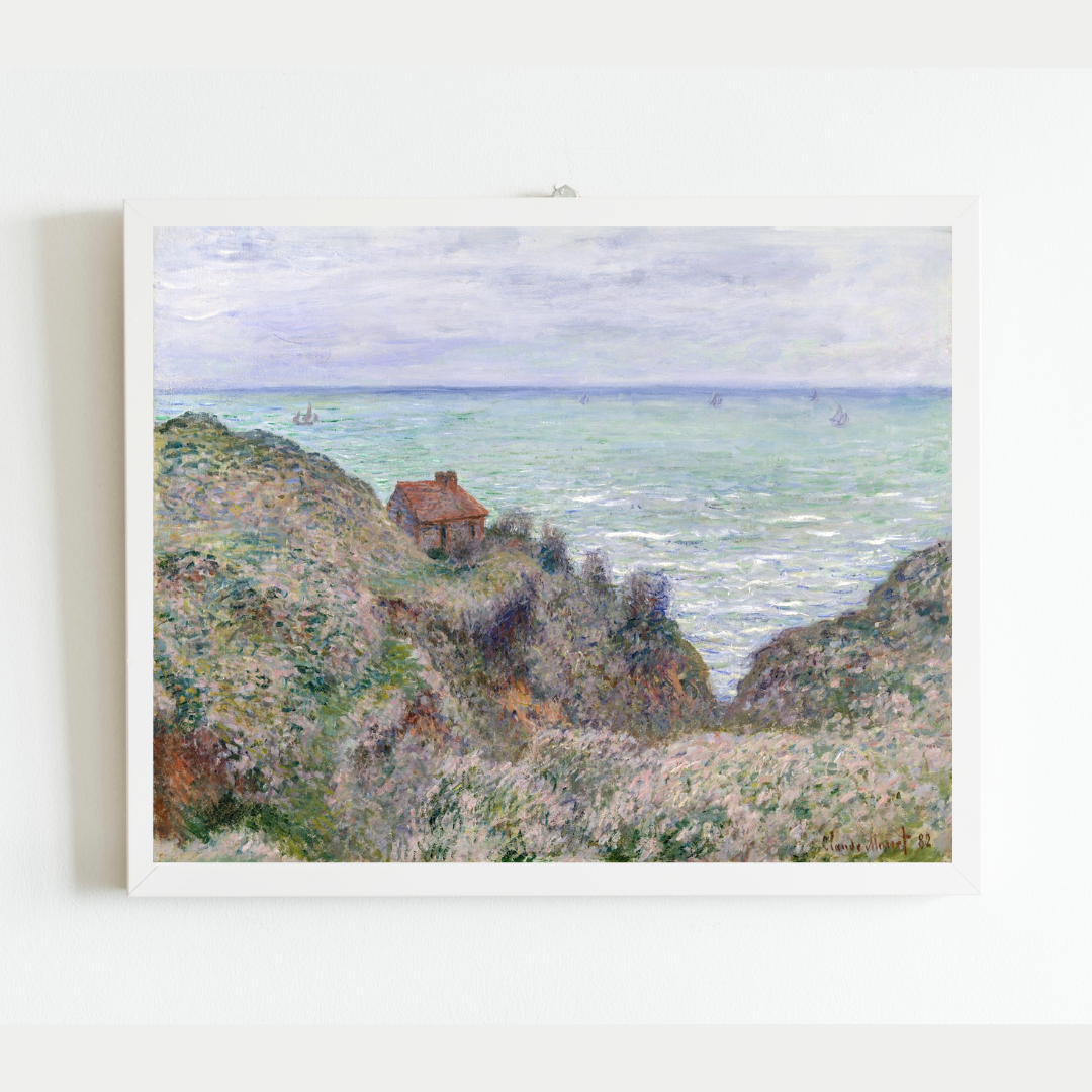 Cabin at the Sea Antique Art Print