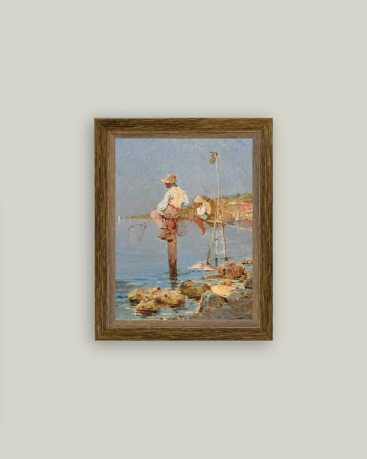 Boys Fishing: 4x6
