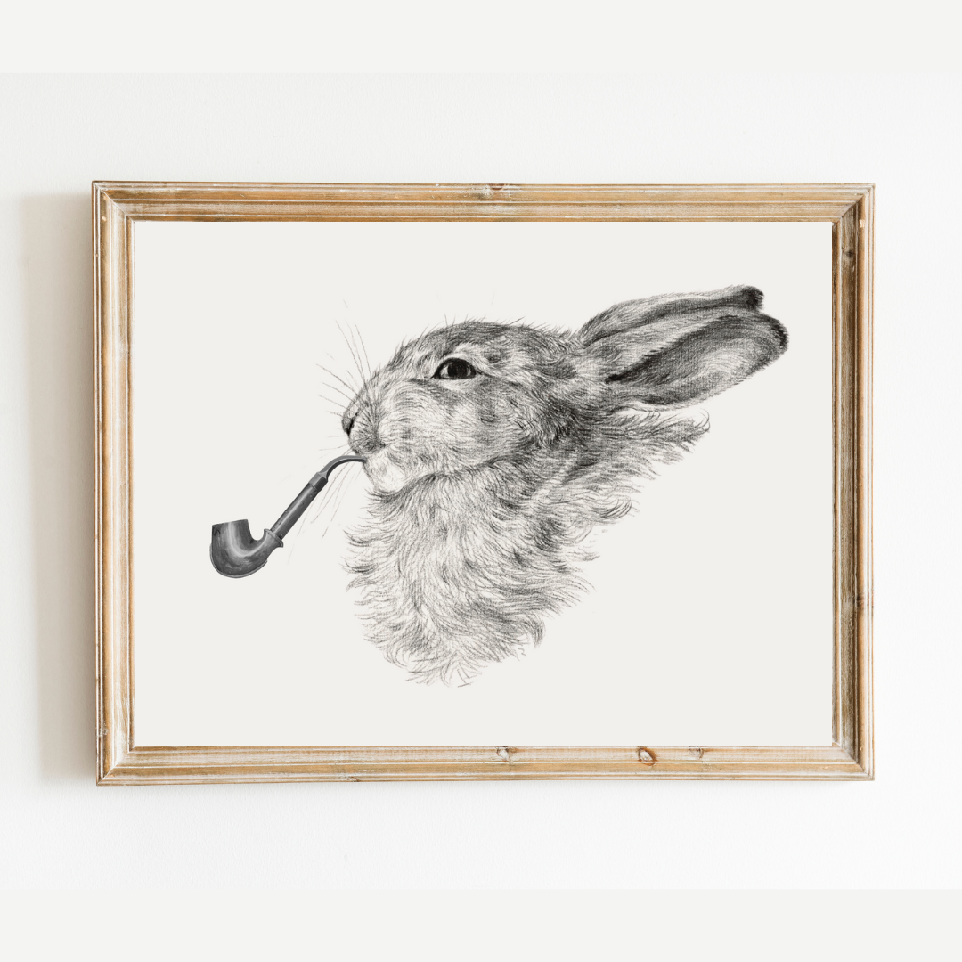 Mr. Gentleman Rabbit Antique Art Print