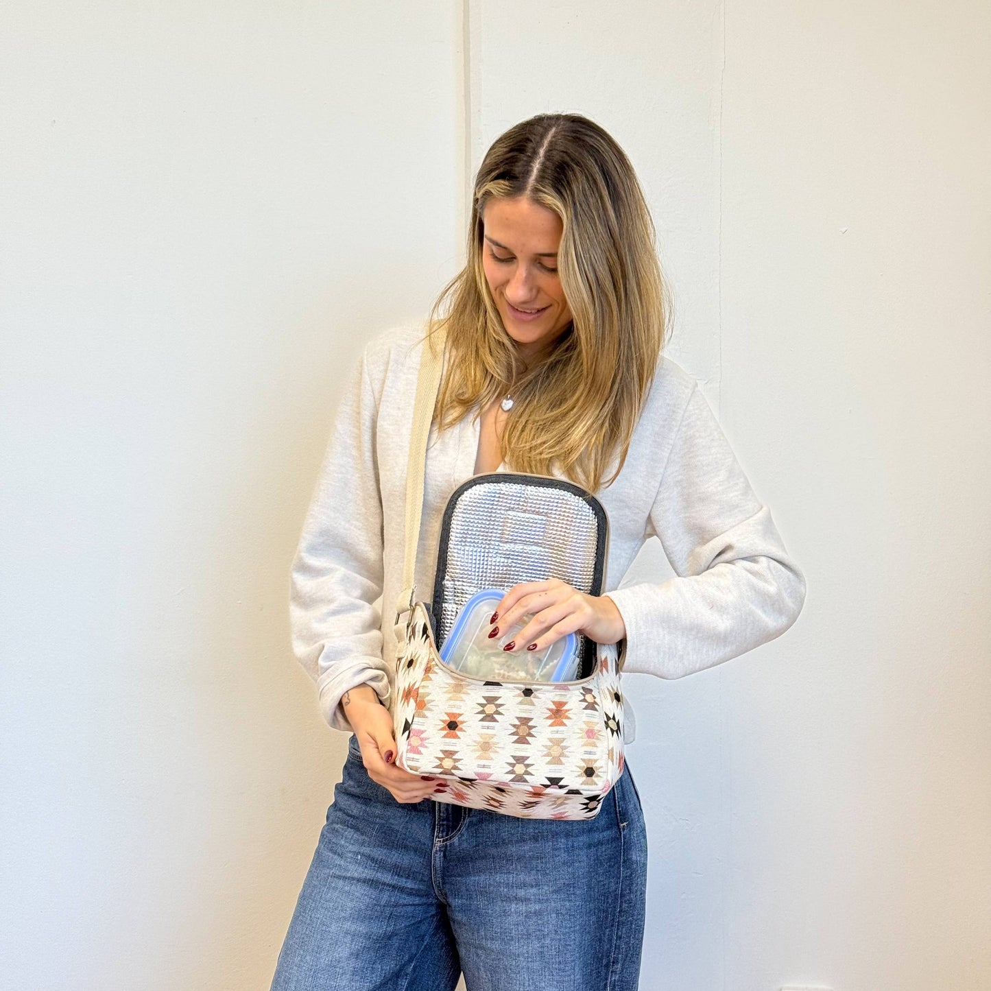 Insulated Lunch Bag in Spring Geo