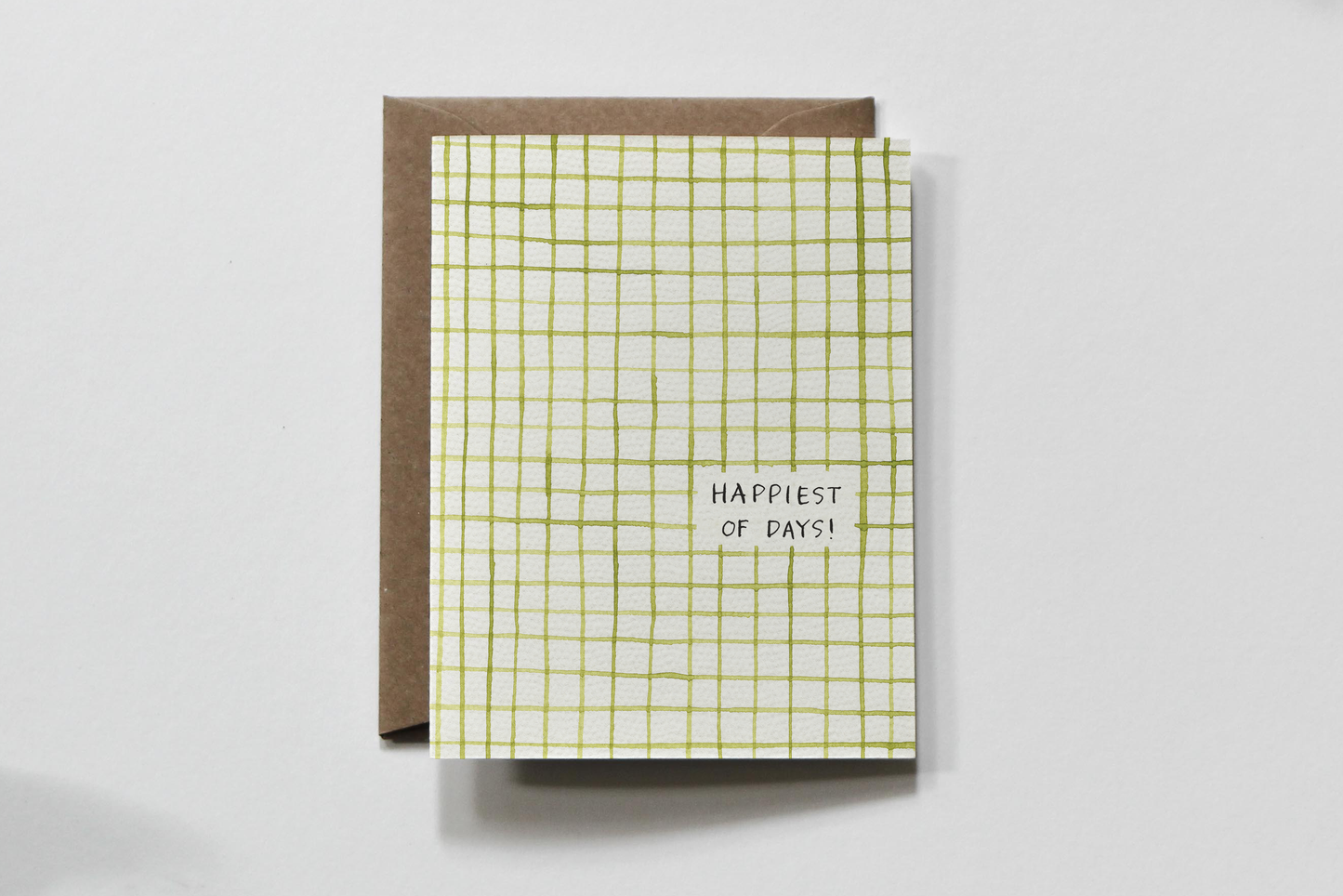 Grid | Green Lines Happiest Happy Birthday Greeting Card