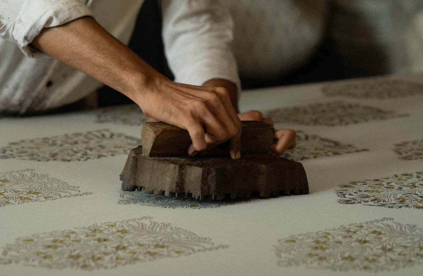 Jasmine Block Print Apron