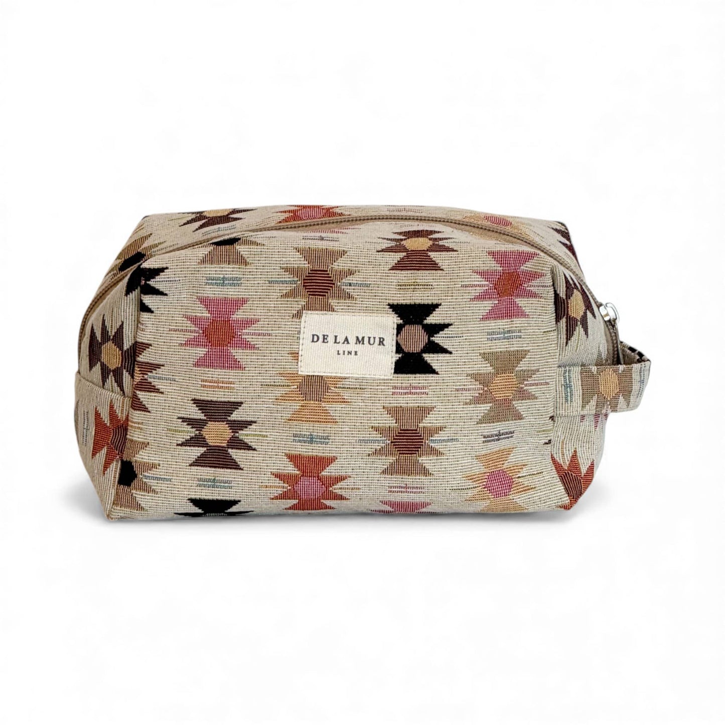 Squared Makeup Bag in Spring Geo