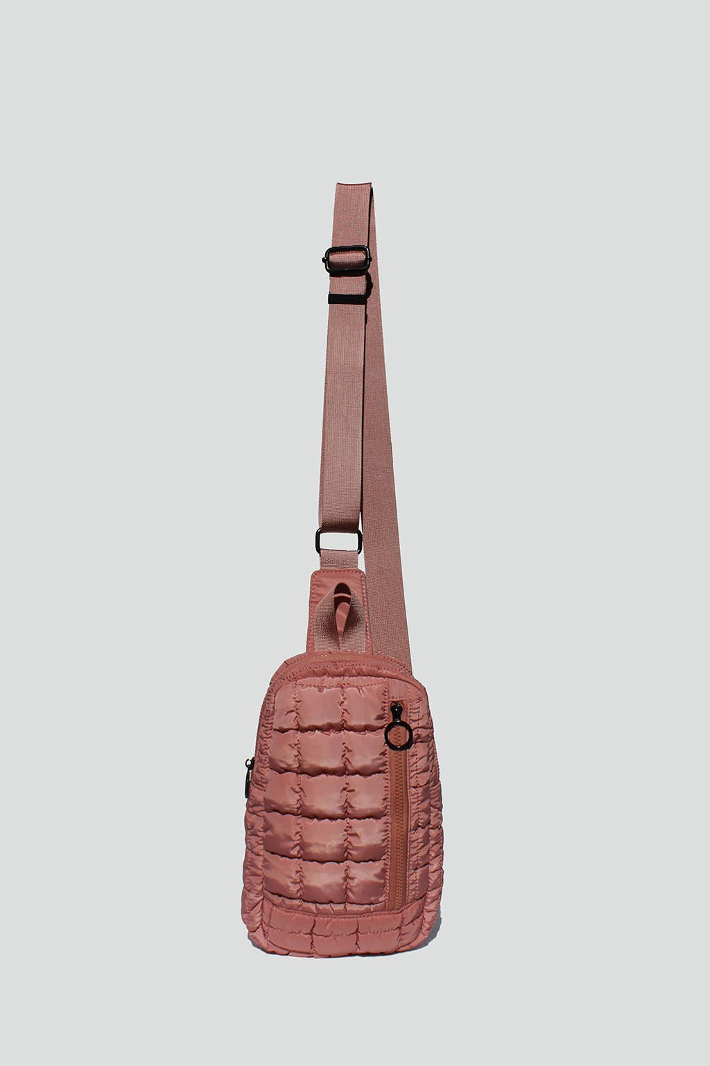 Nevaeh Nylon Quilted Sling Bag: Wash Sage