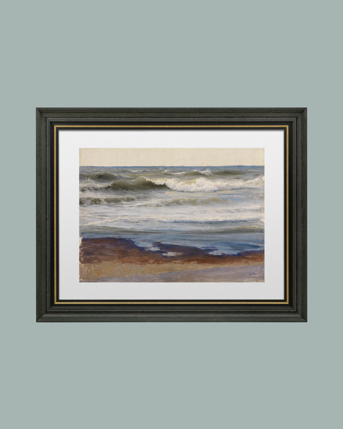 Breaking Waves on the Normandy Coast Art Print