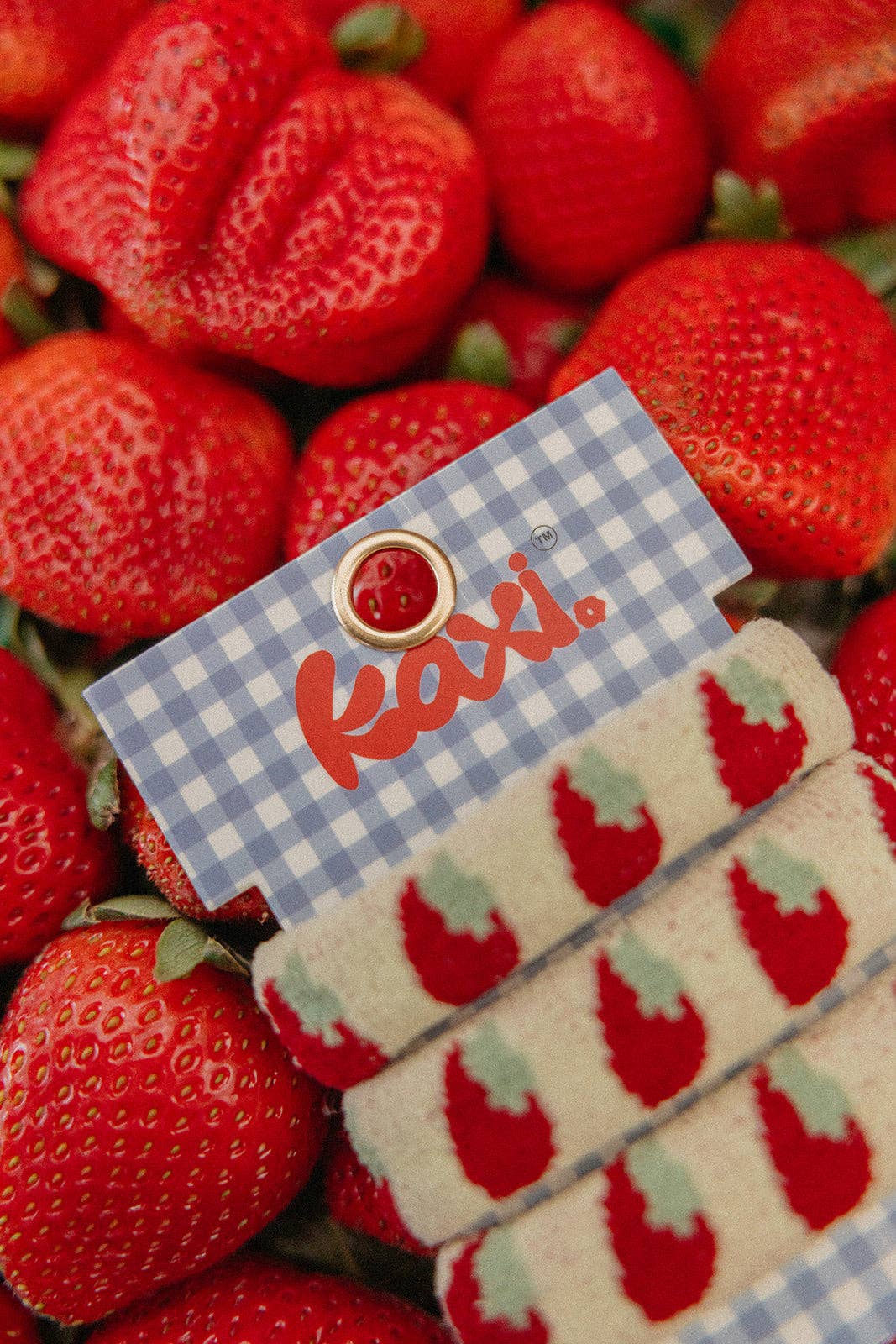 Knitted Strawberry Hairties - Three Pack