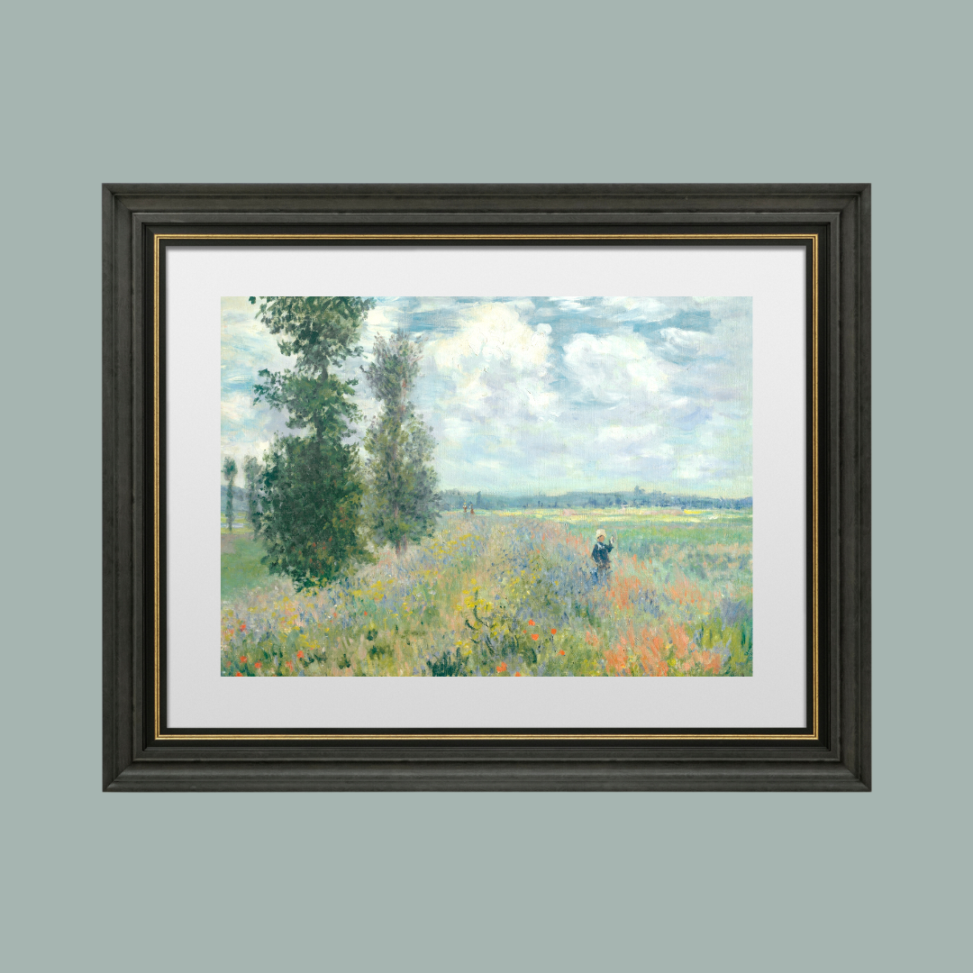 Poppy Fields Near Argenteuil Antique Art Print