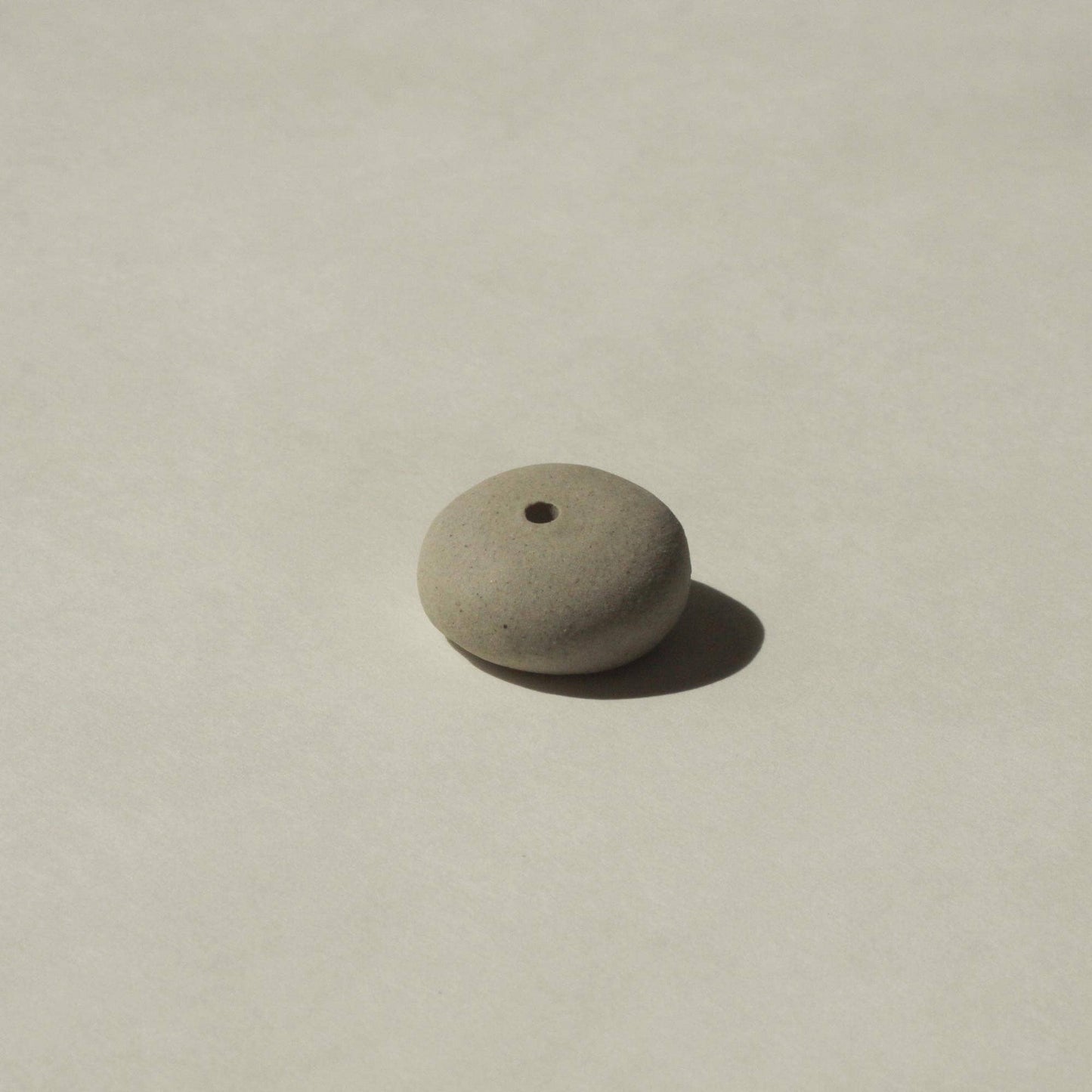 Mini Light Grey Ceramic Pebble Incense Holder