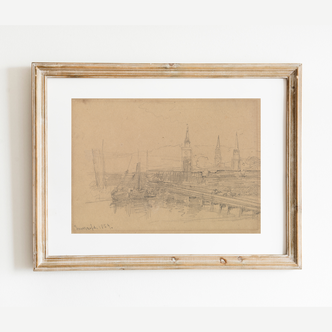 Inverness, Scotland 19th Century Antique Art Print