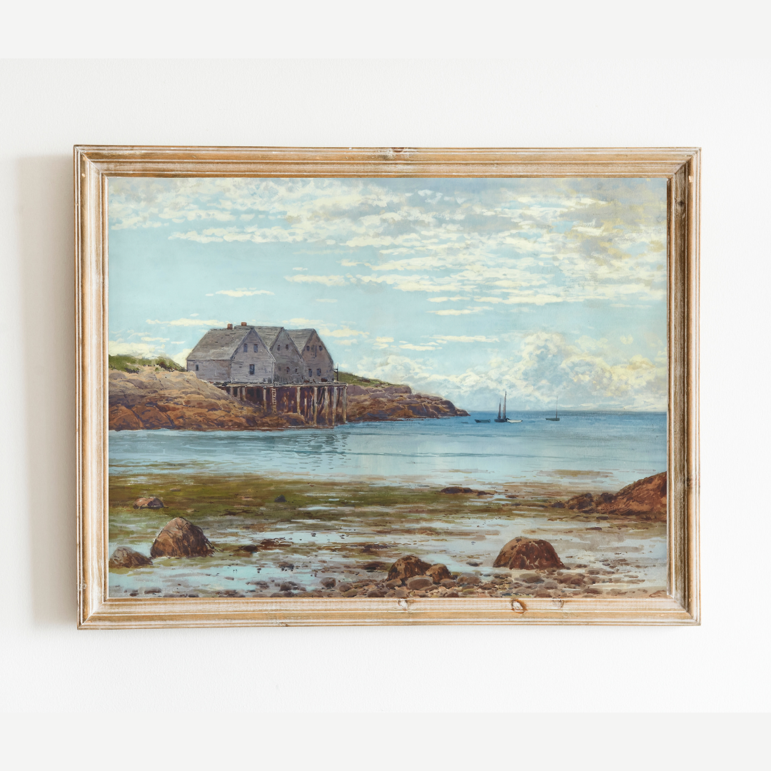Coastal View Antique Art Print