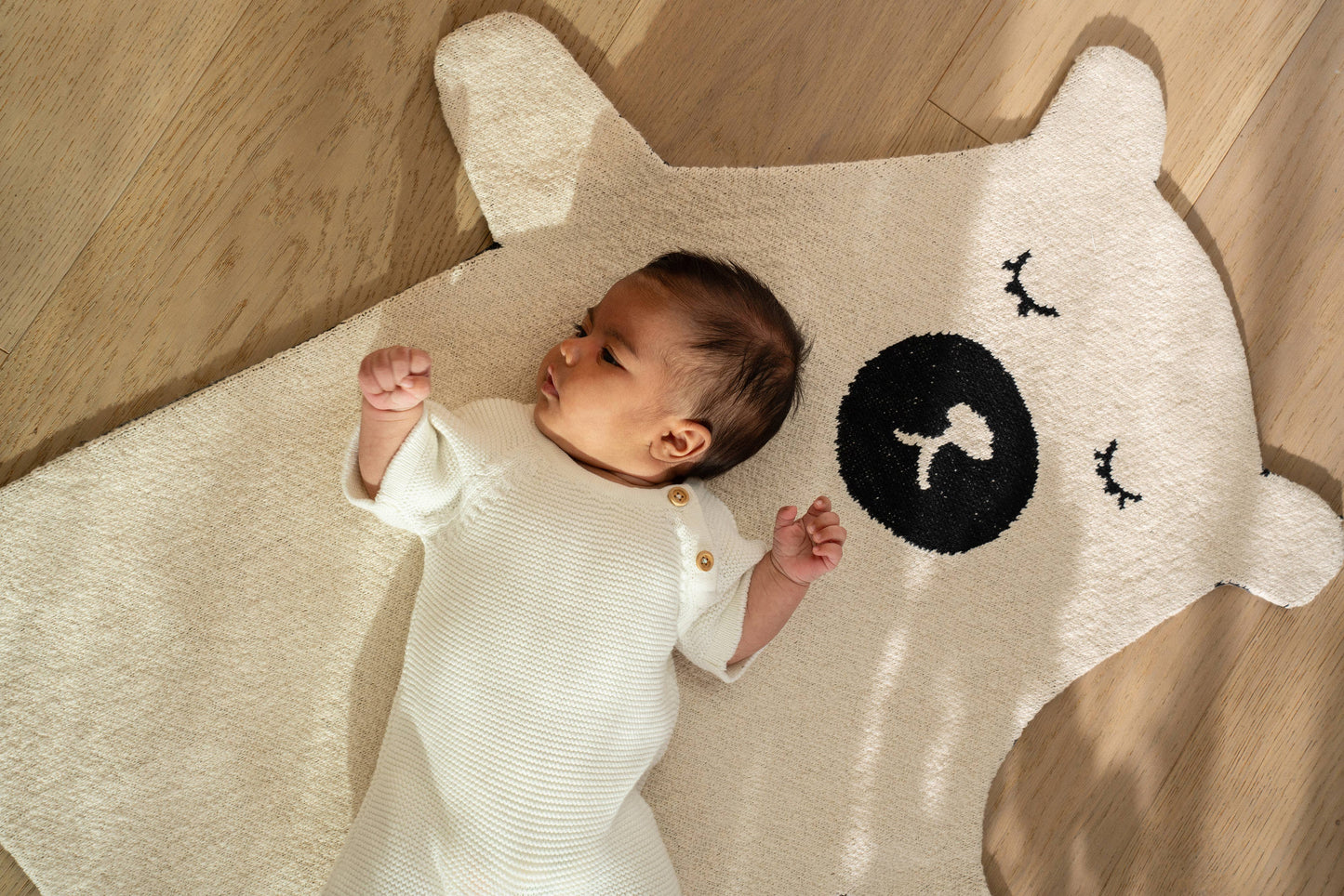 Sleepy Bear Knit Rug