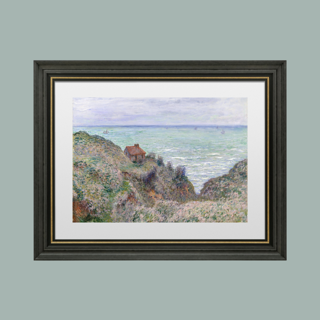 Cabin at the Sea Antique Art Print
