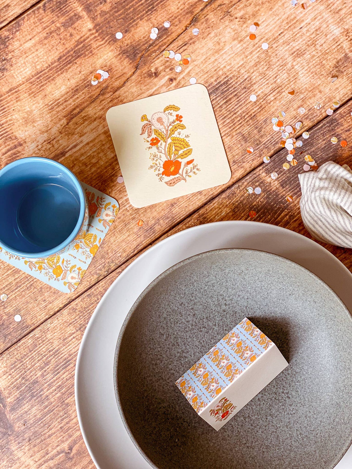 Wildflower Reverie Coaster Set-Double Sided