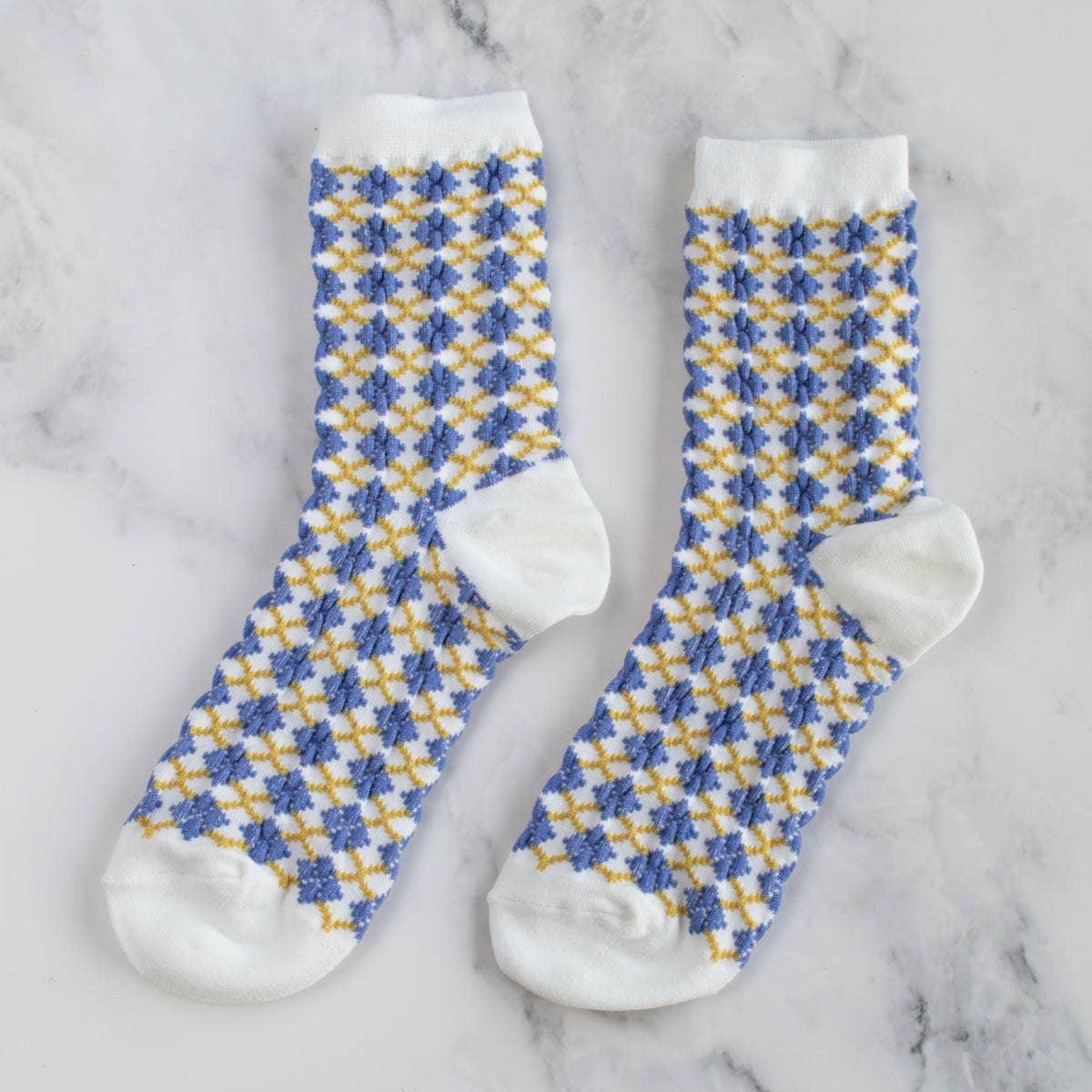 Winter Check Pattern Socks