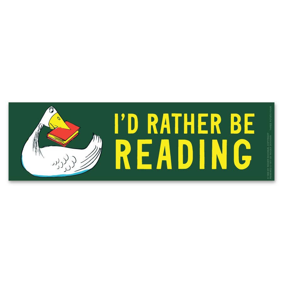 3P4 x Petunia® - Petunia Rather Be Reading Bumper Magnet