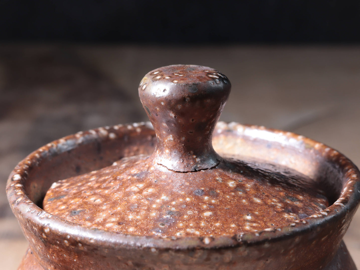 Soda Fired Jar round Seconds! Small superficial cracks