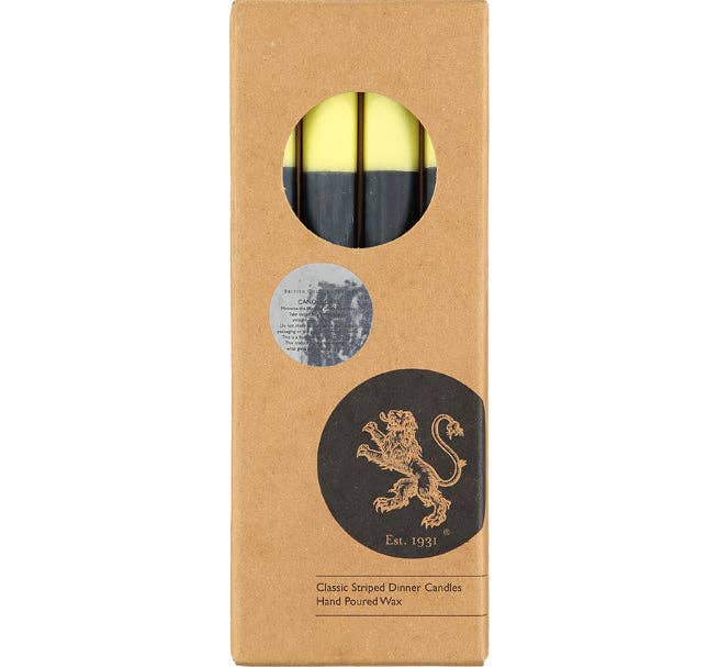 British Colour Standard Dinner Candles - Olive, Indigo & Jasmine