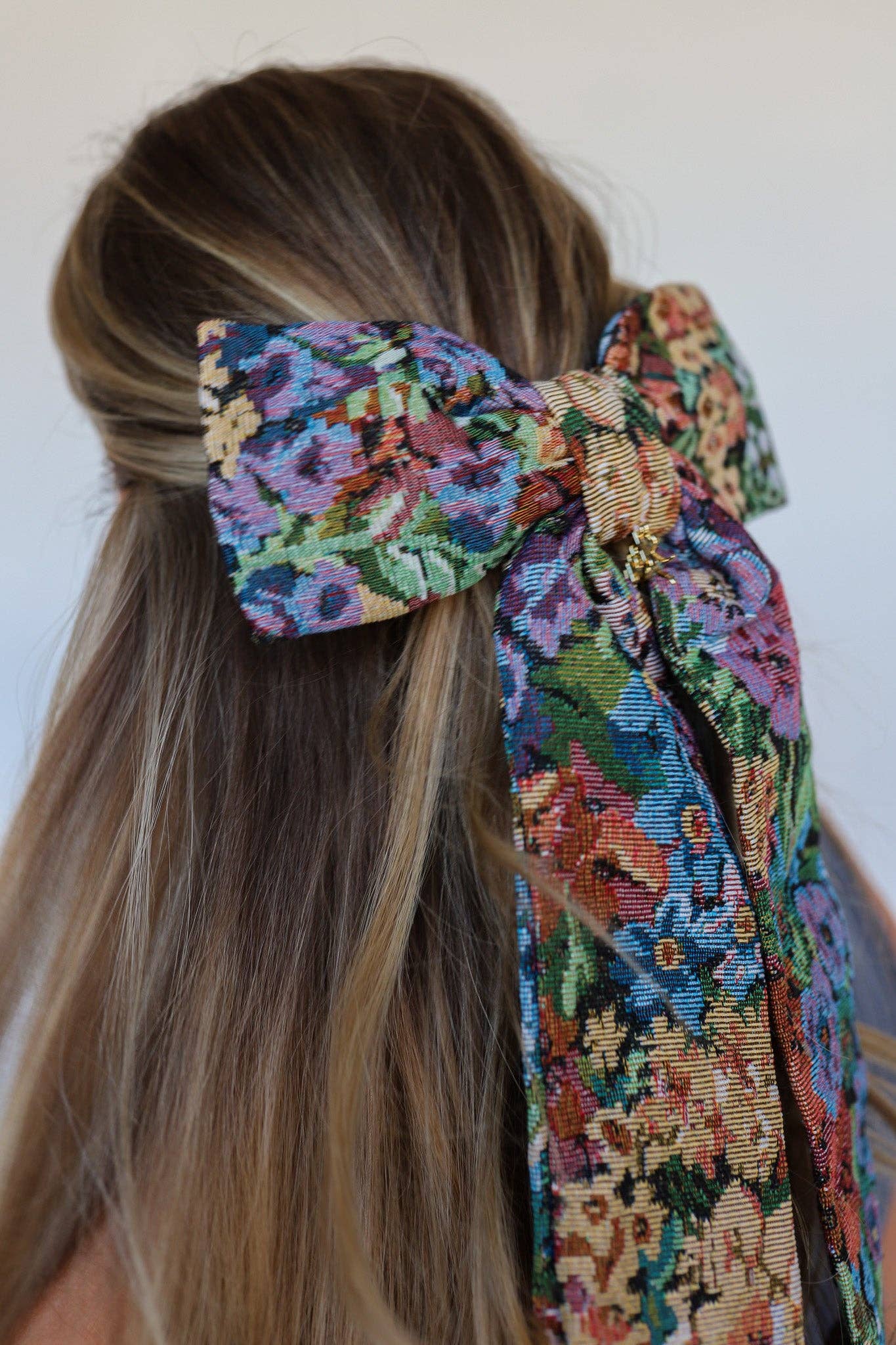 Damask Oversized Hair Bow