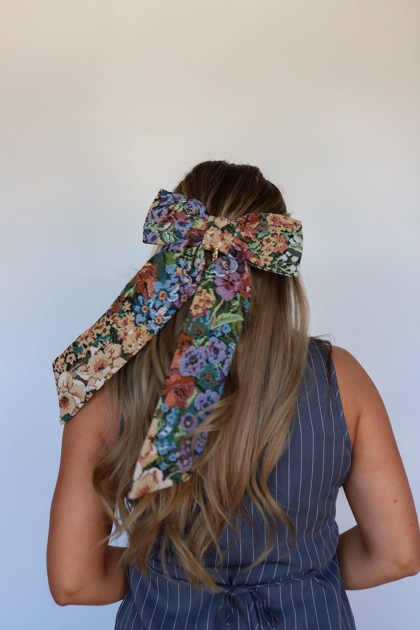 Damask Oversized Hair Bow