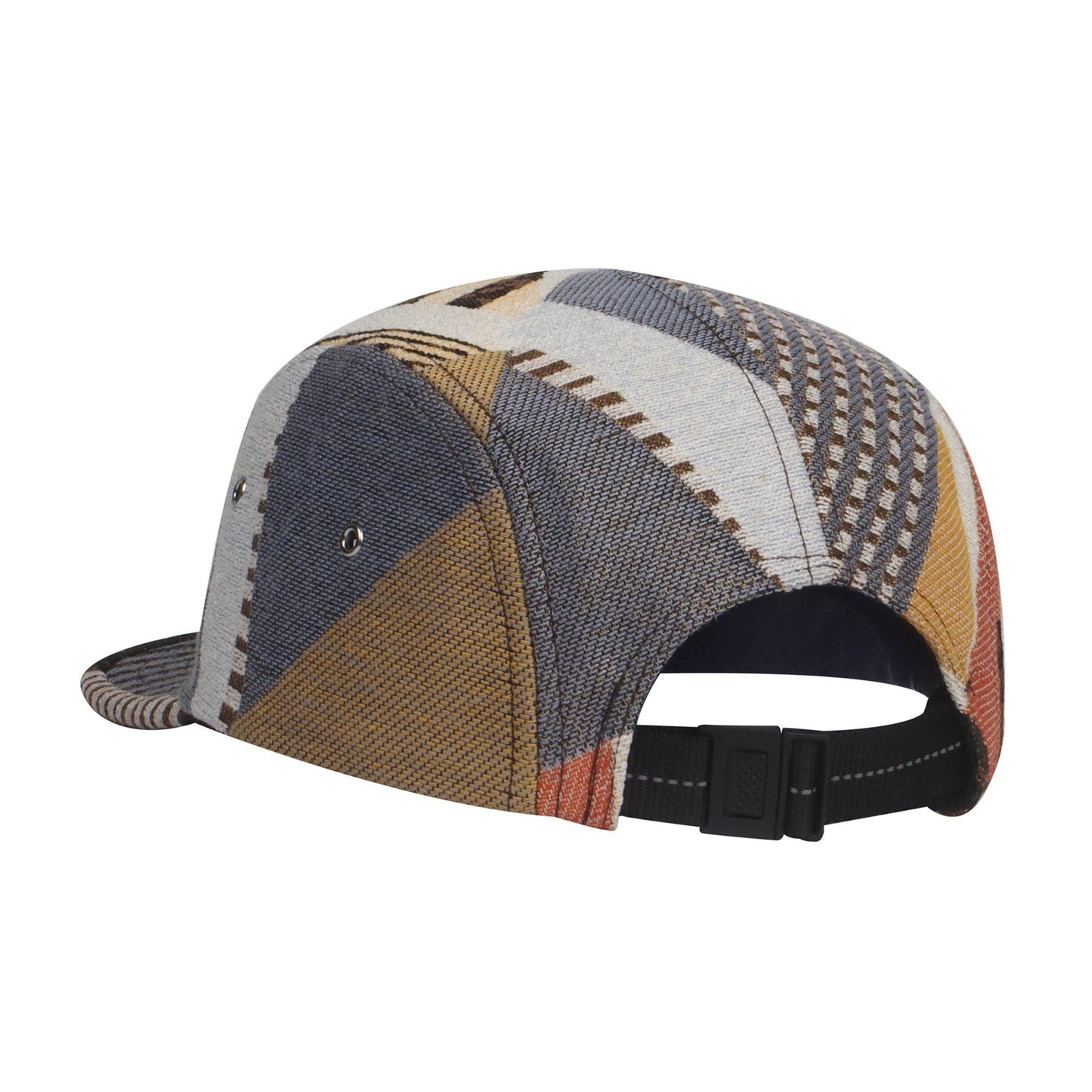 Hatphile Random Patch Jacquard 5 Panel Hat Camp Cap: Large