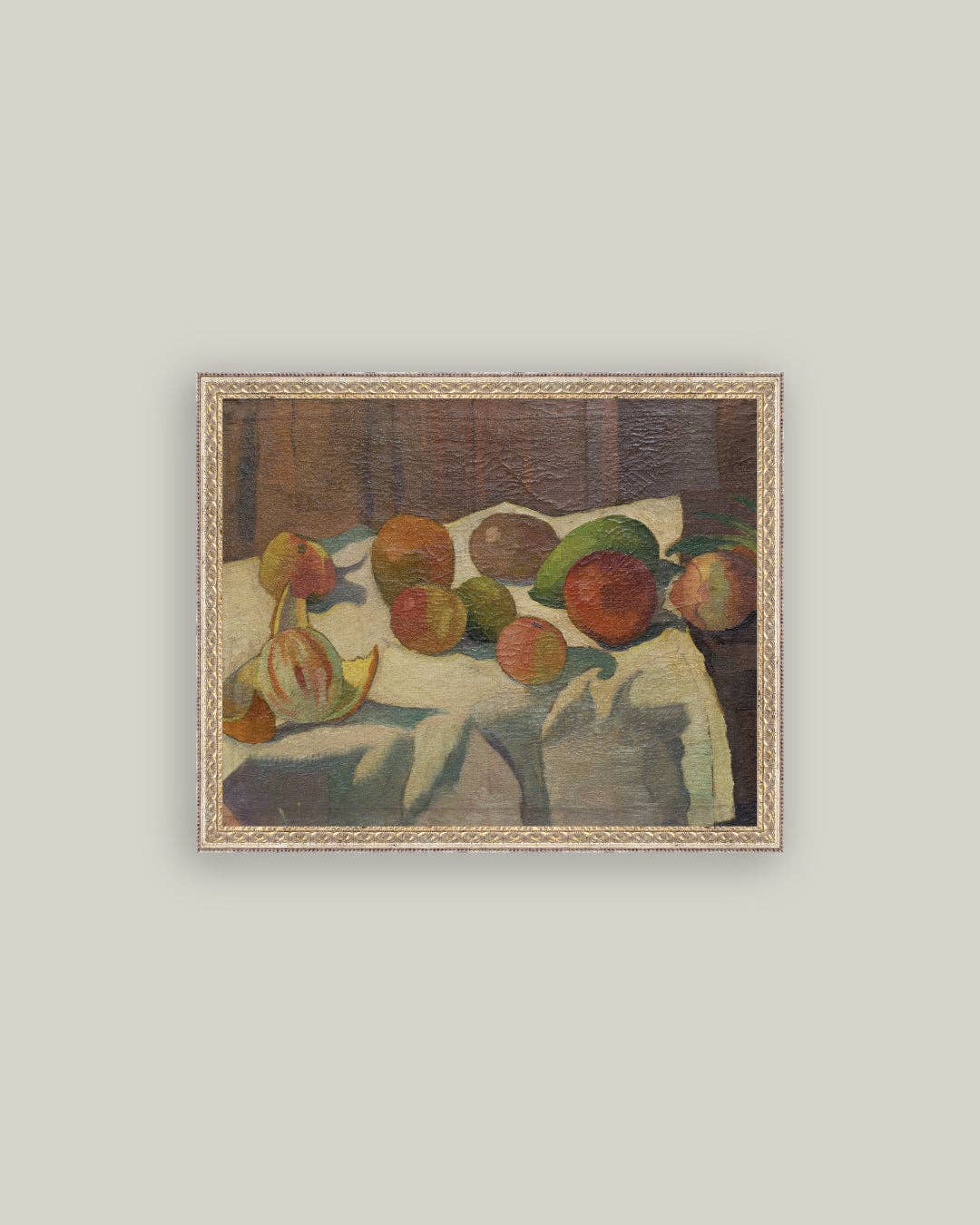Still Life of Fruit Framed Antique Art
