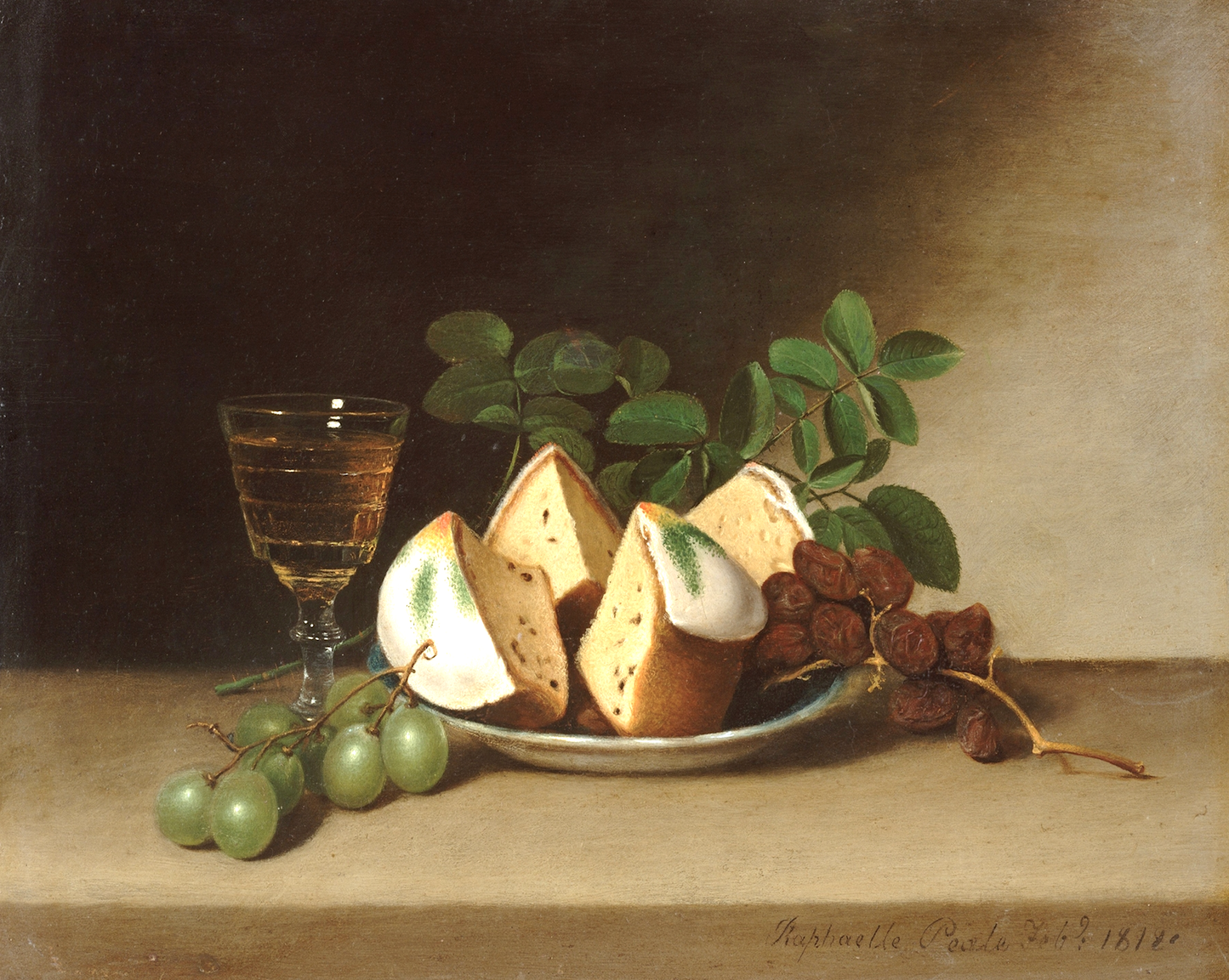 Still Life with Cake Antique Art Print