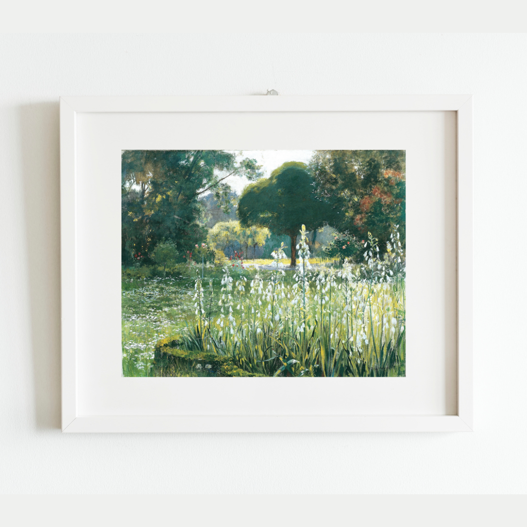 Flourishing Garden Antique Art Print