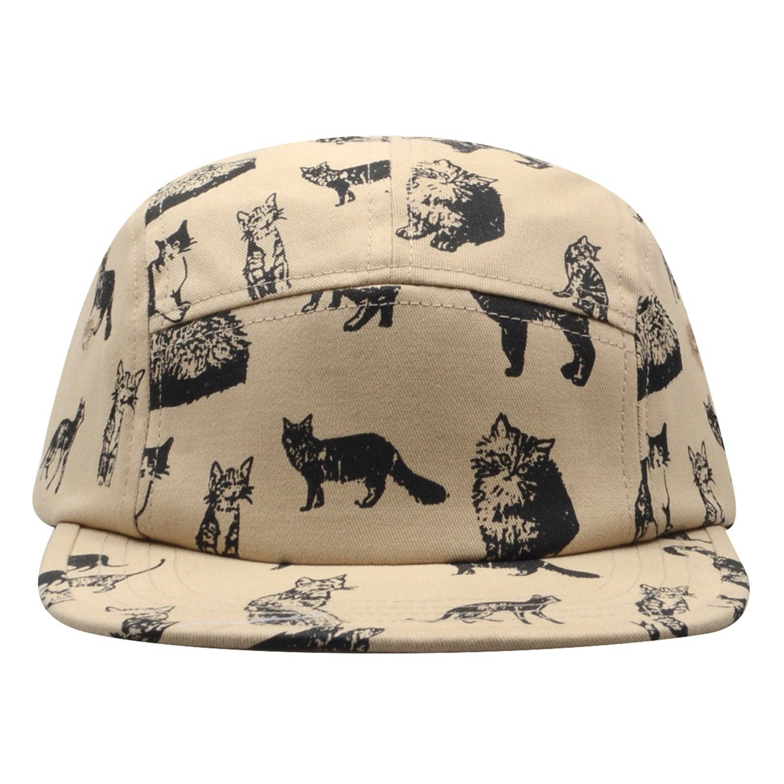 Hatphile Kitten Kitty Cat Cotton 5 Panel Hat