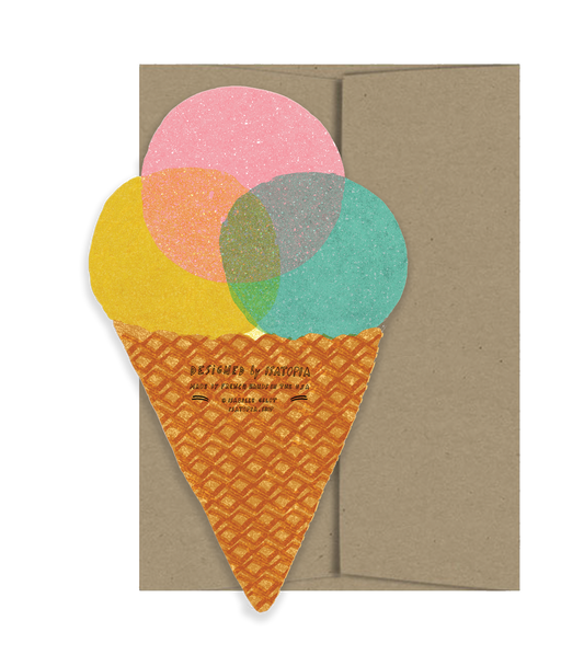 Ice Cream Die Cut Card