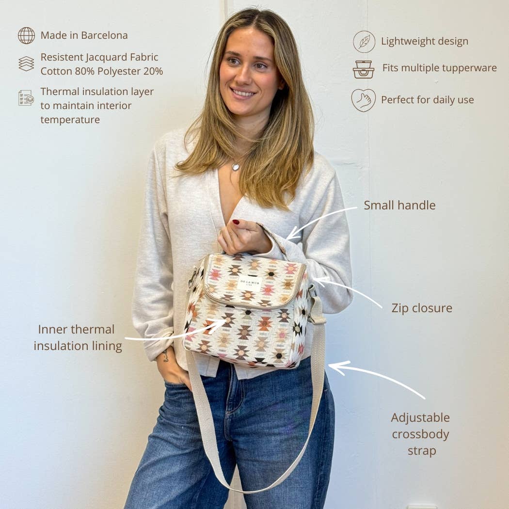 Insulated Lunch Bag in Spring Geo