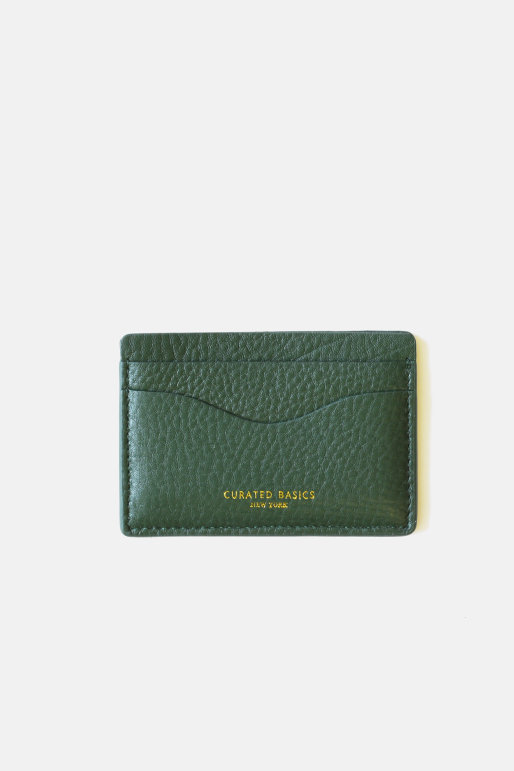 Classic Leather Cardholder: Grey