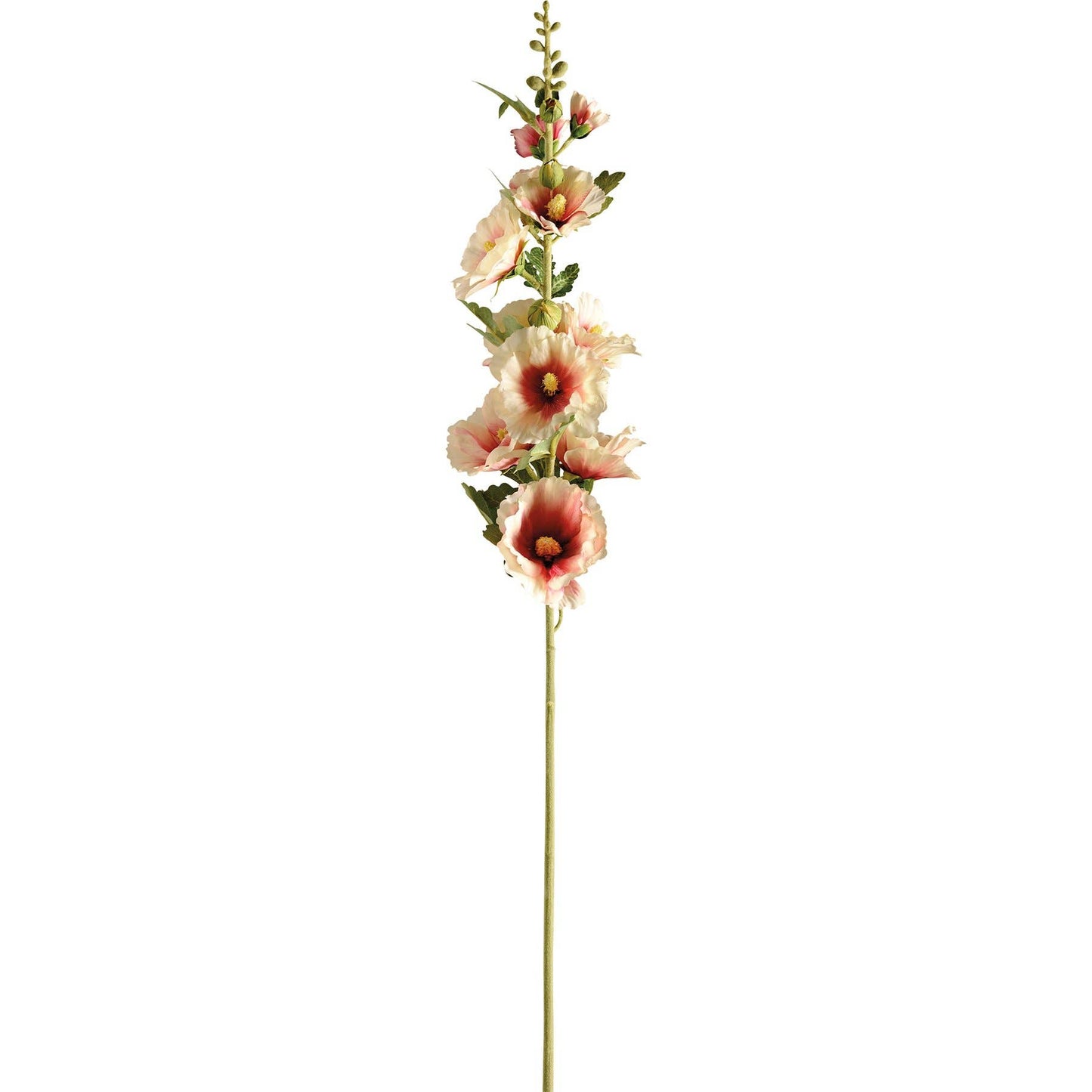 Pink Hollyhock Floral Pick