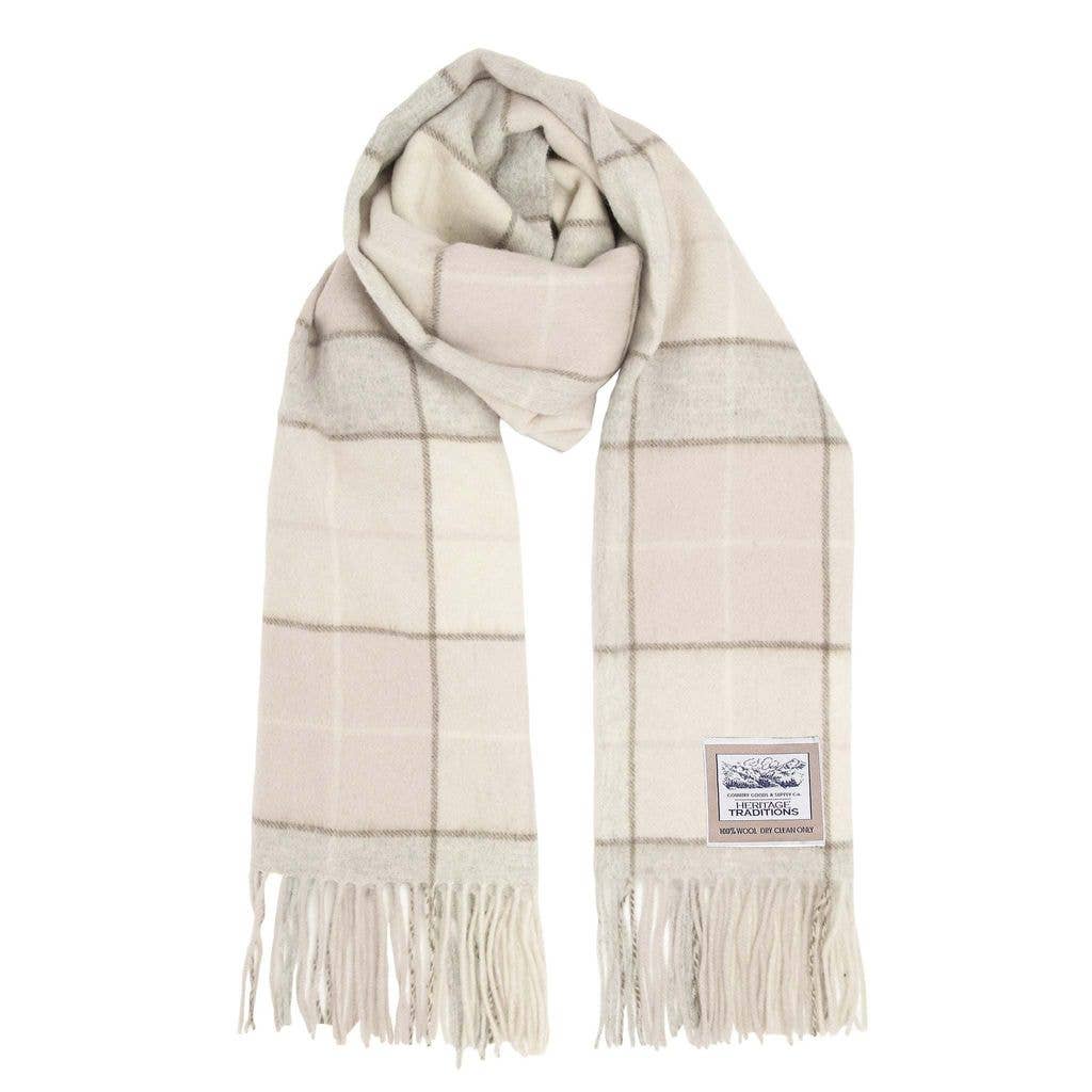 Pure Wool Tartan Check Scarf: Lindsay